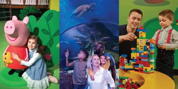 Kids Play Pass - Peppa Pig World of Play SEA LIFE Aquarium LEGOLAND Discovery Center Combo Pass